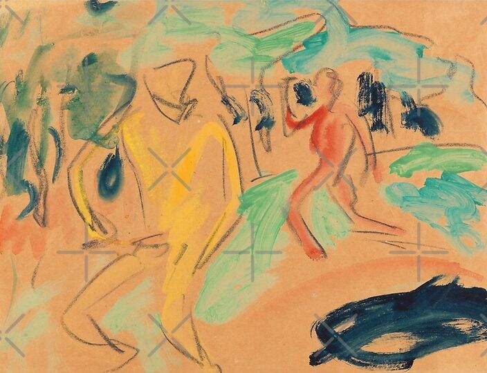 Ernst Ludwig Kirchner - Badende (in Bewegung) 1910 1